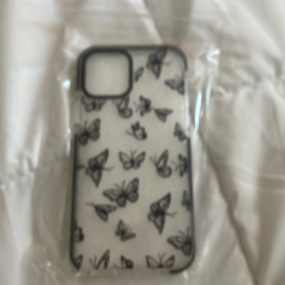 Clear butterfly iPhone 12 case! Brand new! Never used